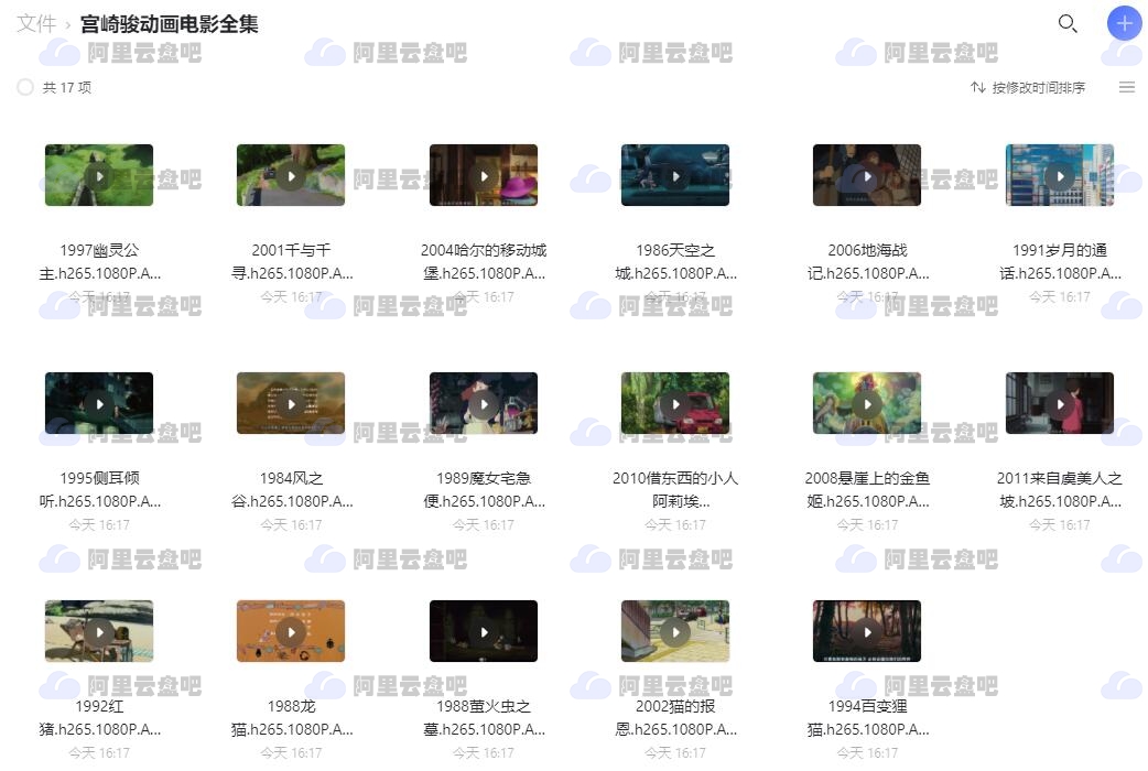 宫崎骏28部动画作品终极收藏版(2022)(全集蓝光无删减)阿里云盘.百度网盘下载 动画片 第2张